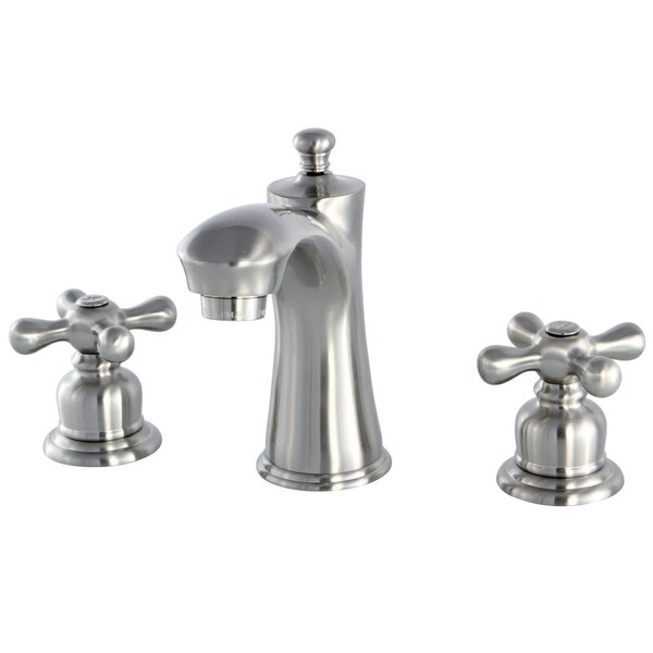 Kingston Brass KB796.AX Victorian 1.2 GPM Widespread Bathroom Faucet with Pop-Up Drain Assembly and Metal Cross Handles