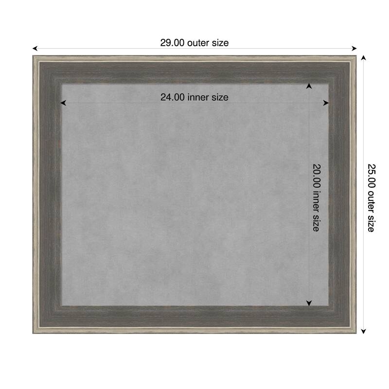 Amanti Art Cottage Grey Silver Framed - 29 x 25 in