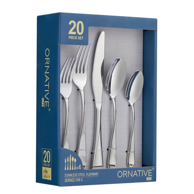 Ornative NOA 18/0 Stainless Steel Mirror Flatware Set