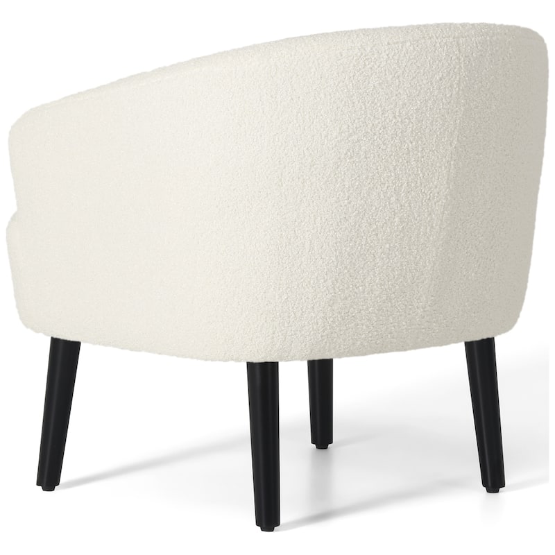 Bayville Sherpa Polyester Upholstered Faux Shearling Barrel Chair - (Set of 2)