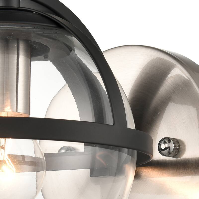 1-Light Encircle Bands Vanity Light - 7.5" - Satin Nickel