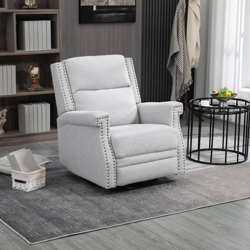 Swivel Manual Recliner Chair 360 Degree Leisure Arm Chair, Nursery Rocking Chairs