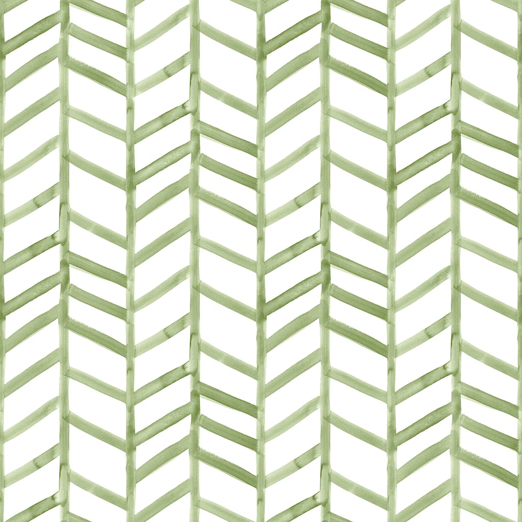 Chesapeake Fletching Green Geometric Wallpaper