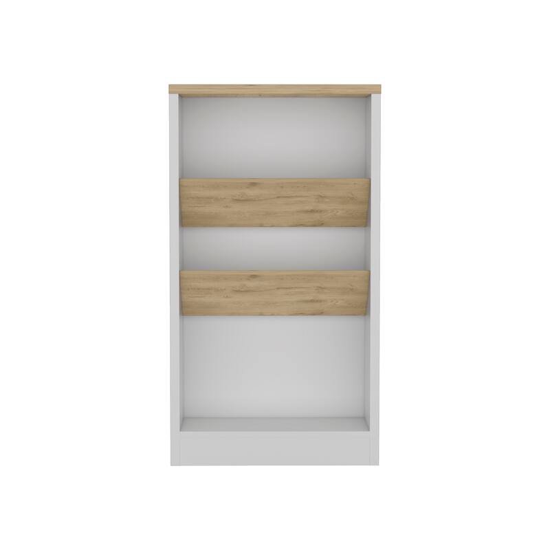 Kitchen Island Gunees, Counter Island, White and Pine Finish