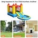 preview thumbnail 4 of 8, Gymax Inflatable Bounce House Kids Slide Jumping Castle Bouncer w/Pool