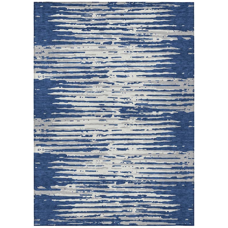 Machine Washable Indoor/ Outdoor Ombre Chantille Abstract Rug