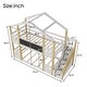 preview thumbnail 3 of 10, Stylish & Simple Twin over Twin House Bunk Bed with White Storage Staircase and Blackboards, for a Family with 2 Kids, White