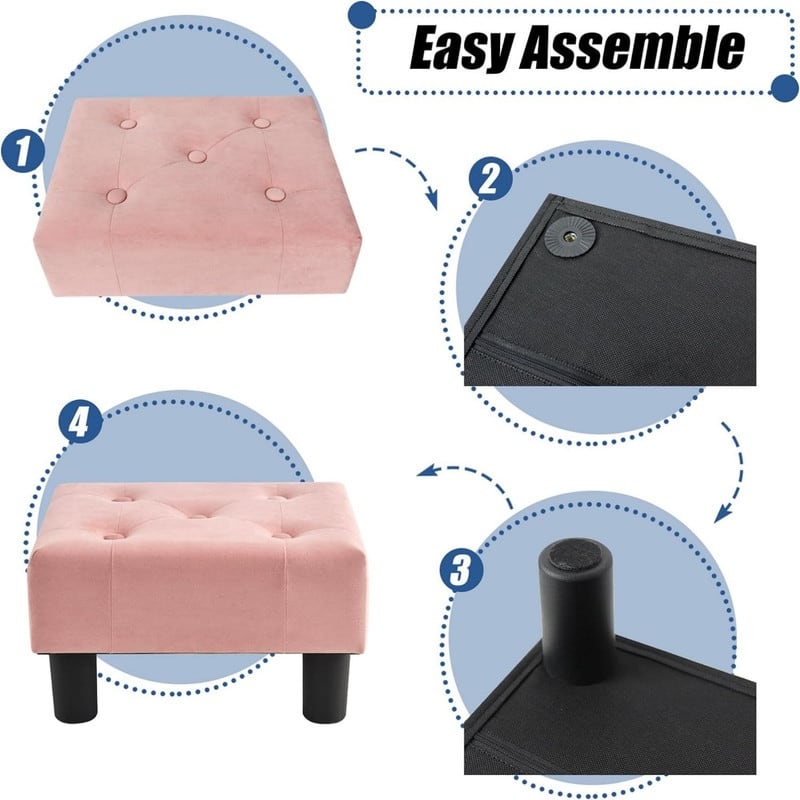 Stable Footrest Ottoman for Living Room