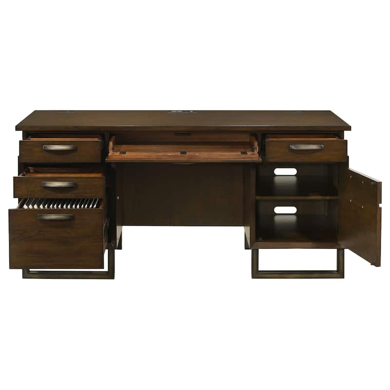 Coaster Furniture Marshall 5-drawer Credenza Desk With Power Outlet ...
