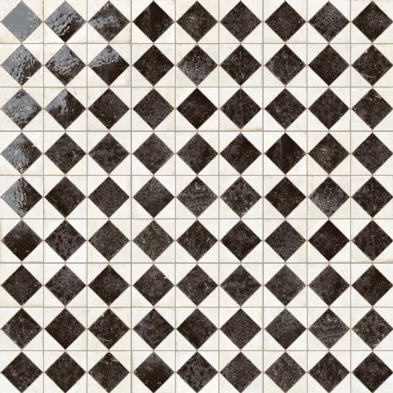 Merola Tile Kings Arles Black 13" x 13" Ceramic Floor and Wall Tile
