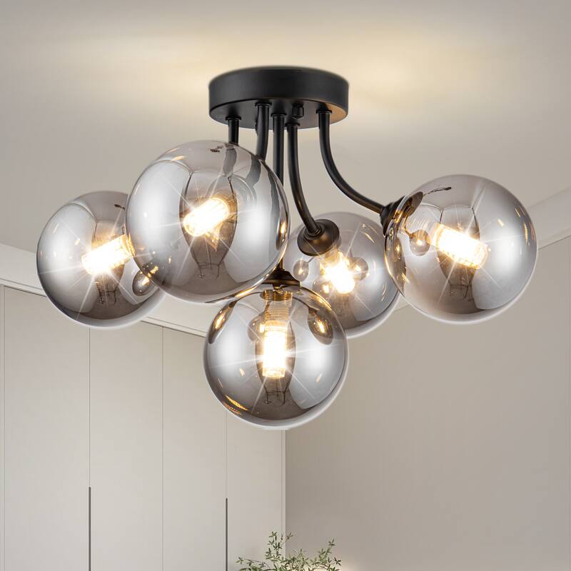 5-Light Sputnik Ceiling Light Fixture with G9 Base