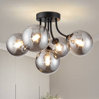 5-Light Sputnik Ceiling Light Fixture with G9 Base