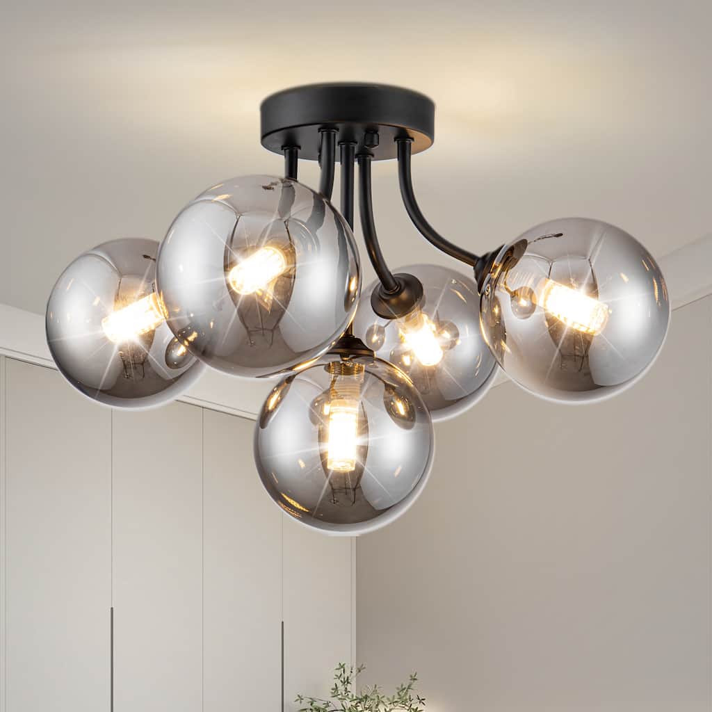 5-Light Sputnik Ceiling Light Fixture with G9 Base