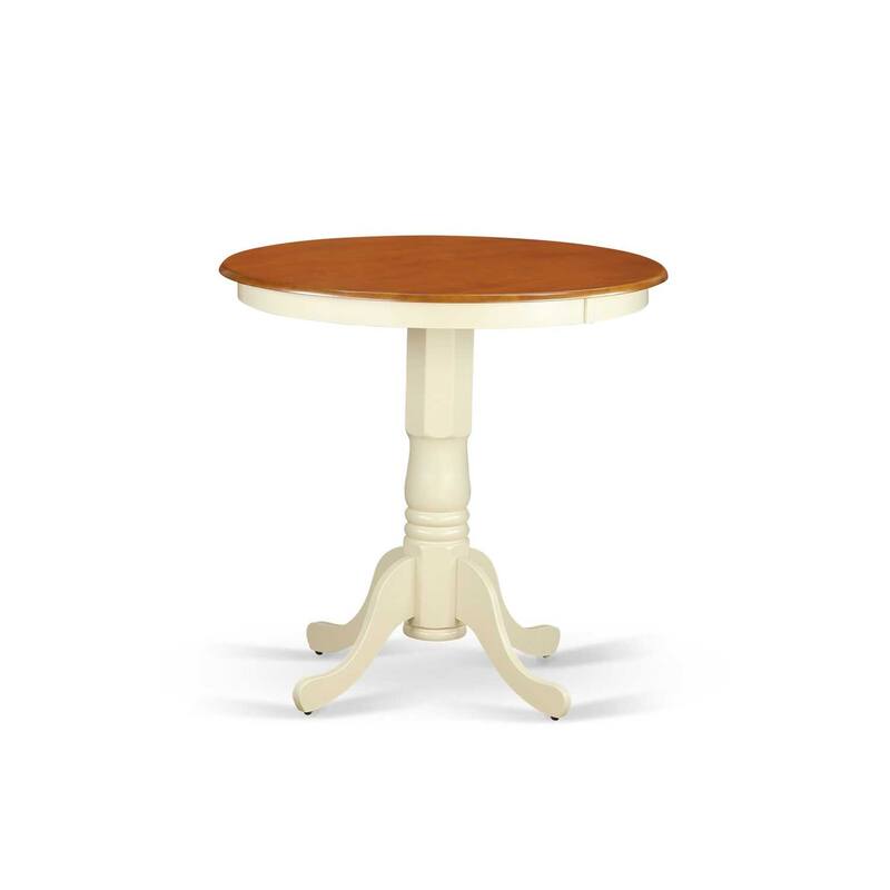 Counter Height Dining Set 5 Piece - Round Table & 4 Chairs - Modern Kitchen Set