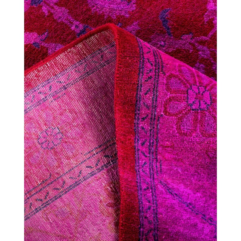 Fine Vibrance One-of-a-Kind Hand-Knotted Area Rug - Pink, 8' 2" x 10' 4" - 8' 2" x 10' 4"