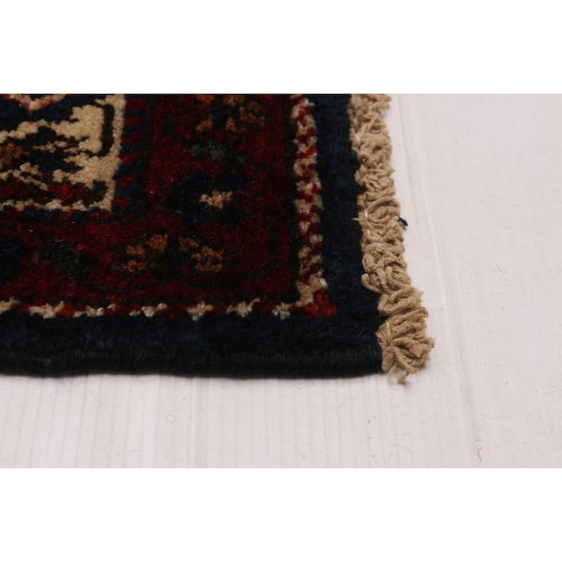 ECARPETGALLERY Hand-knotted Andelz Navy Wool Rug - 3'3 x 9'7