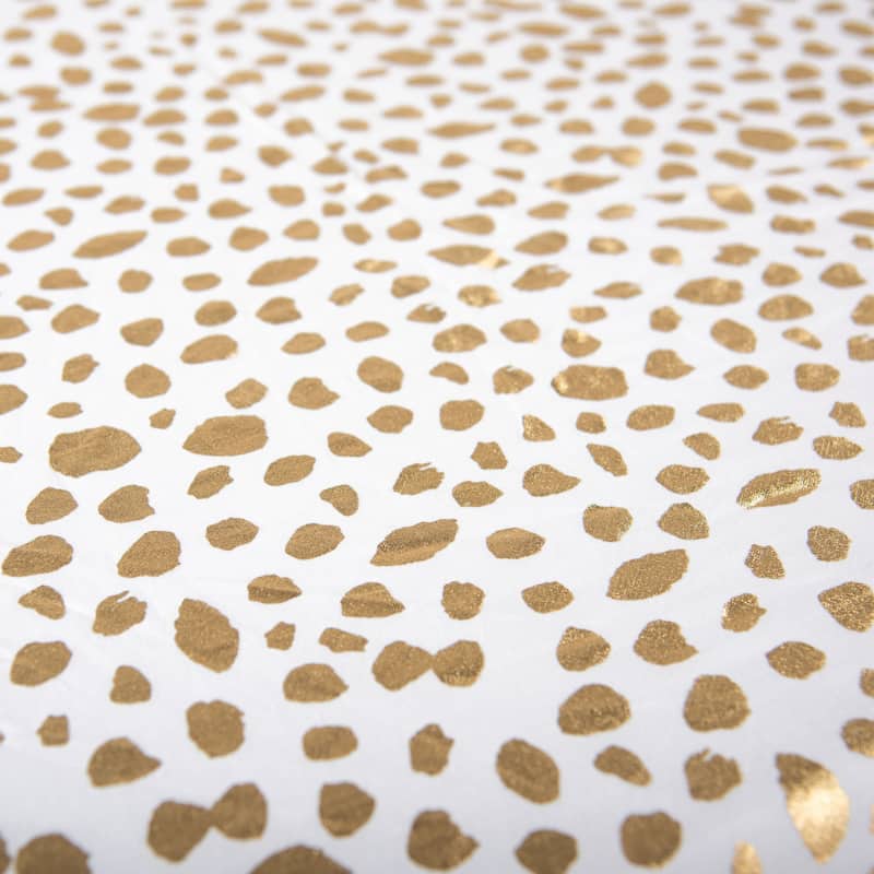 Rizzy Home Ink Dot Cotton Fitted Cribsheet - 28" X 52" - Gold