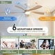 preview thumbnail 84 of 118, Sofucor 45/52 Inch Ceiling Fan with Remote & Lights Quiet DC Motor 5 Blade High CFM Modern Fan