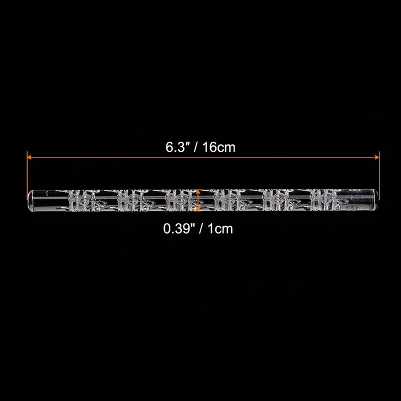 Acrylic Embossed Rolling Pin 16cm x 1cm Small Musical Note Pattern - Transparent - Transparent