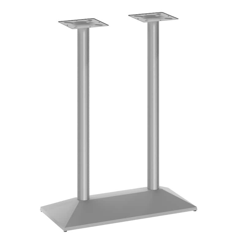 Commercial All Weather Double Table Base for up to 30" x 48" Tabletops - 15"D x 27"W x 30.5"H