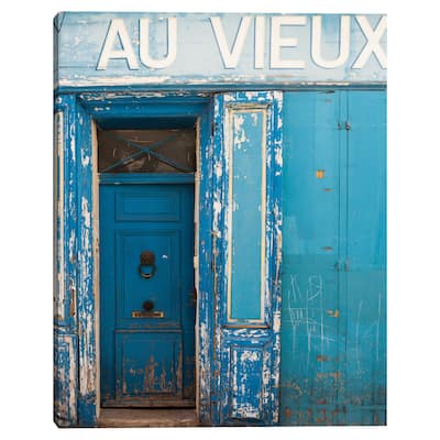 Blue Door Au Vieux by Sossi Madzounian Canvas Art Print
