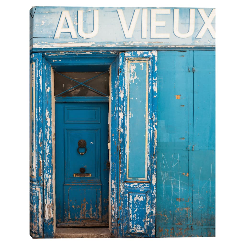 Blue Door Au Vieux by Sossi Madzounian Canvas Art Print