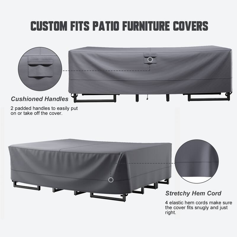 None Durable Outdoor Furniture Cover 600D Oxford Fabric