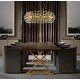 preview thumbnail 2 of 5, 12-lights Stainless Steel Firework Crystal Chandelier In Antique Bronze For Living Room And Dining Room