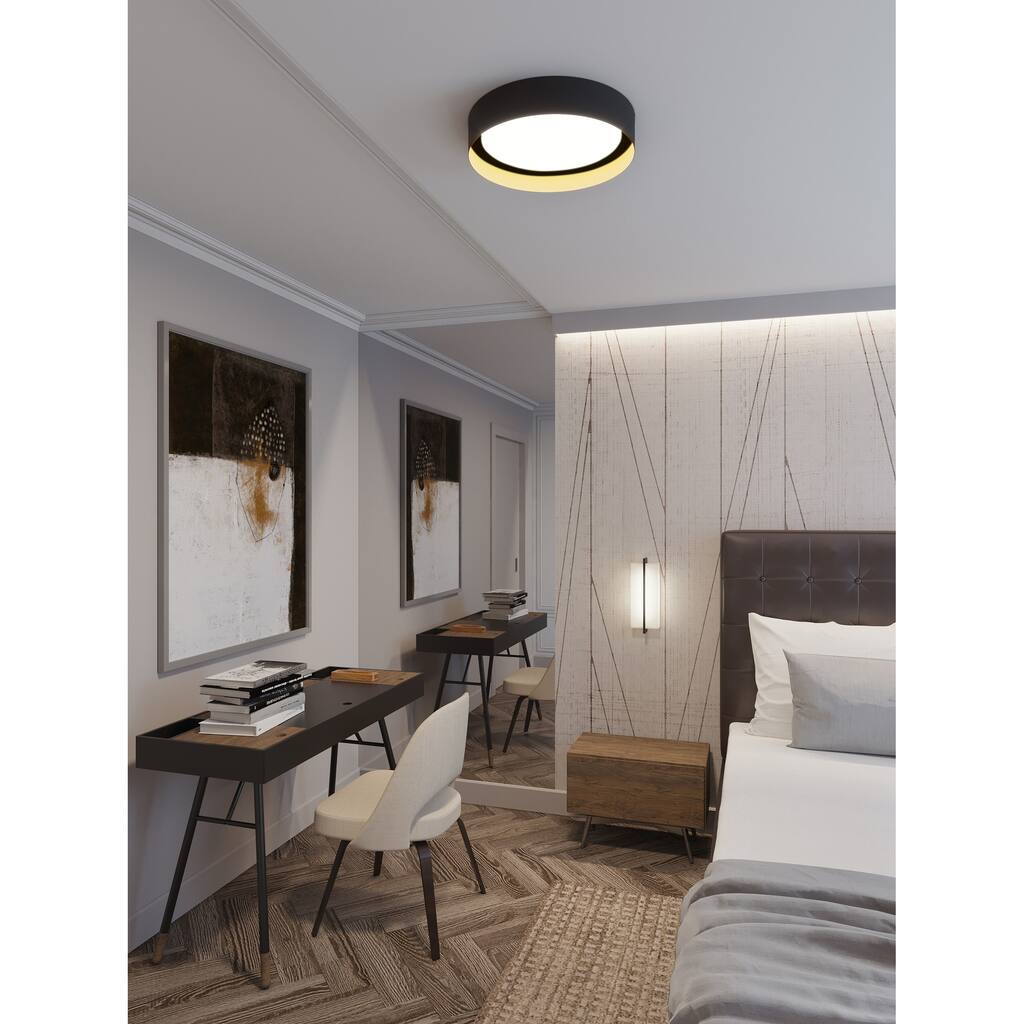 AFX Reveal 16-inch Flush Mount, Acrylic Shade