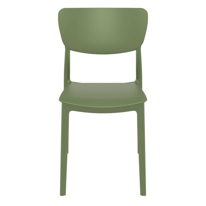 33" Olive Green Solid Stackable Patio Dining Chair
