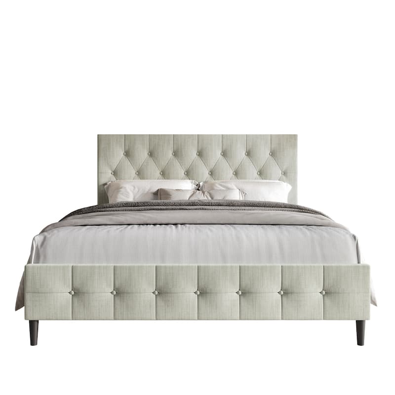 Clayfell Socorro Tufted Upholstered Platform Bed