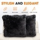 preview thumbnail 120 of 136, Cheer Collection Super Soft Shaggy Long Hair Throw Pillows Set of 2 Plush Accent Cushions