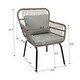 preview thumbnail 3 of 19, Outdoor 3 Pieces Wicker Bistro Chat Set for 2 Persons