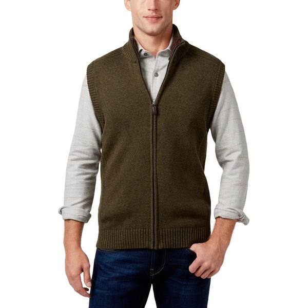 Shop Tricots St Raphael Mens Big Tall Casual Vest Sherpa Lined