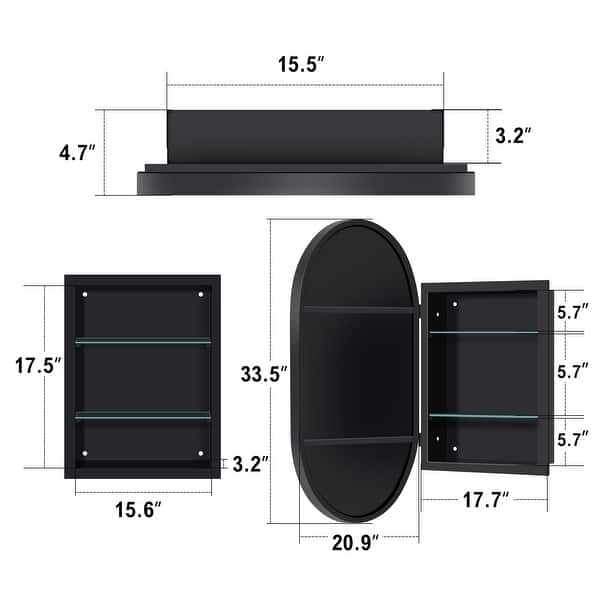Set of 2 Recessed Medicine Cabinet - Bed Bath & Beyond - 41833974