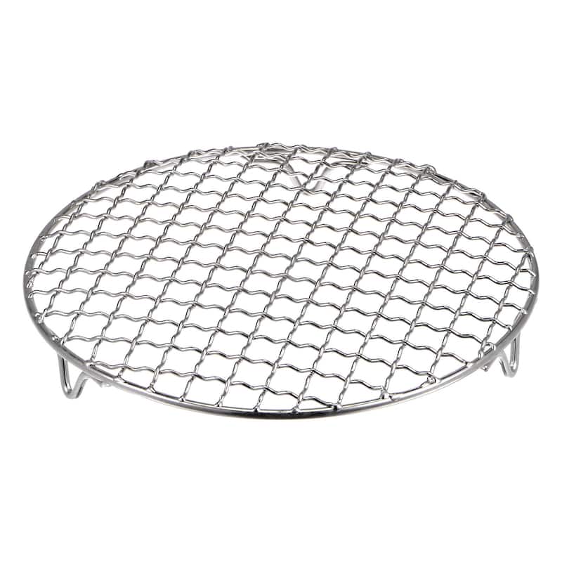Round Cooking Rack 7.5-inch Stainless Steel Cross Wire Barbecue Grill with Legs