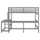 preview thumbnail 8 of 19, Full Size High Loft Bed with Built-in Desk and Ladders