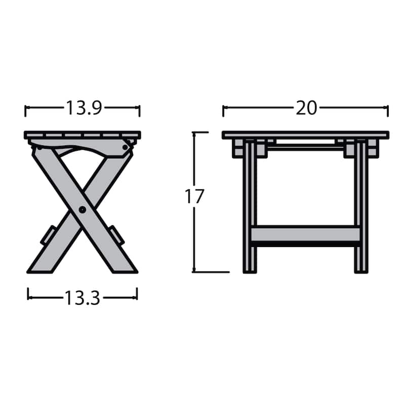 HIGHWOOD Outdoor Folding Adirondack Table