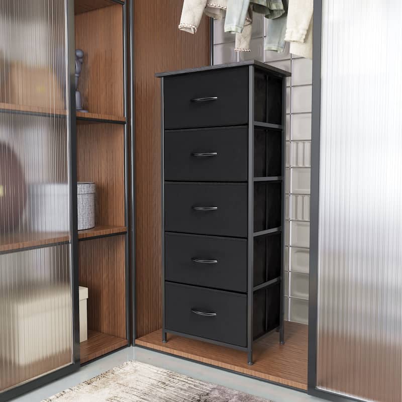 VredHom 5 Drawers Vertical Dresser Storage Tower