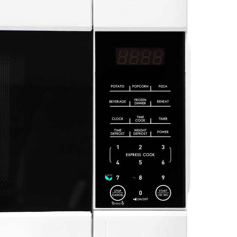 Galanz 1.1 cu ft 1000W Countertop Microwave Oven in White with One Touch Express Cooking