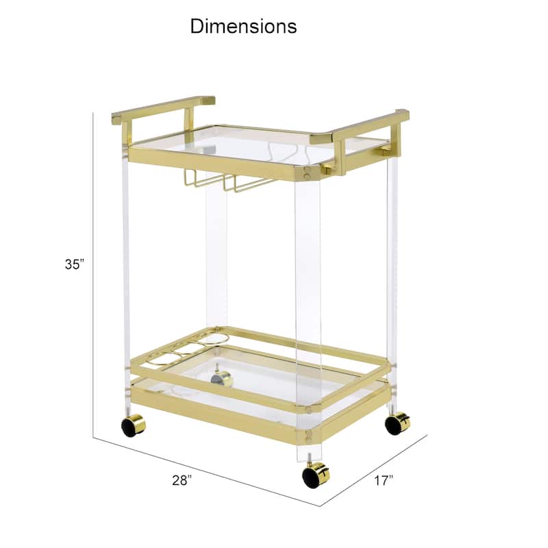 Alba Acrylic Serving Bar Cart by Greyson Living