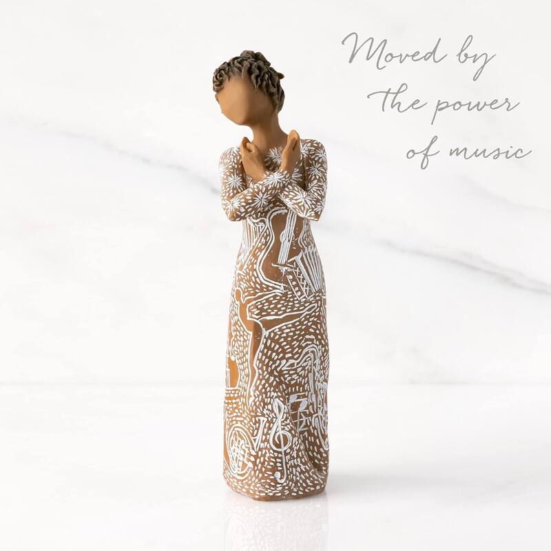 Willow Tree Music Speaks (Darker Skin), 7-Inch Sculpted Hand-Painted Figure