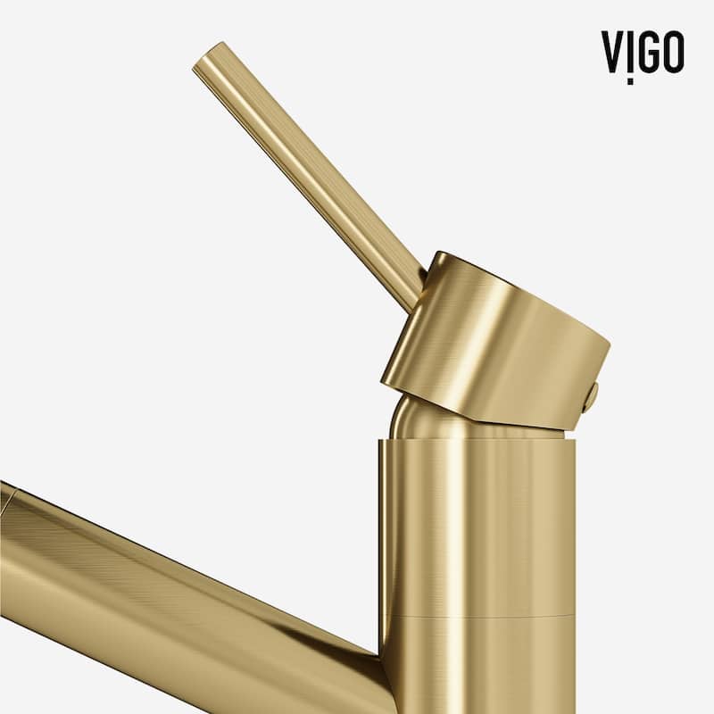 VIGO Branson 9" H Single Handle Pull-Out Sprayer Kitchen Faucet