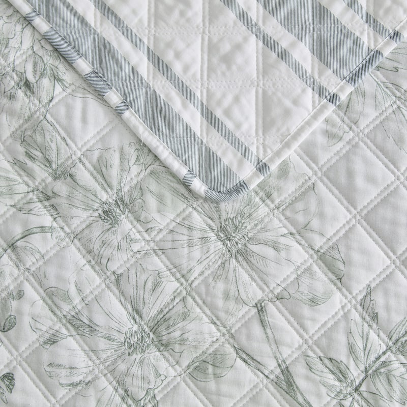 Martha Stewart Cotton Quilted Throw Blanket