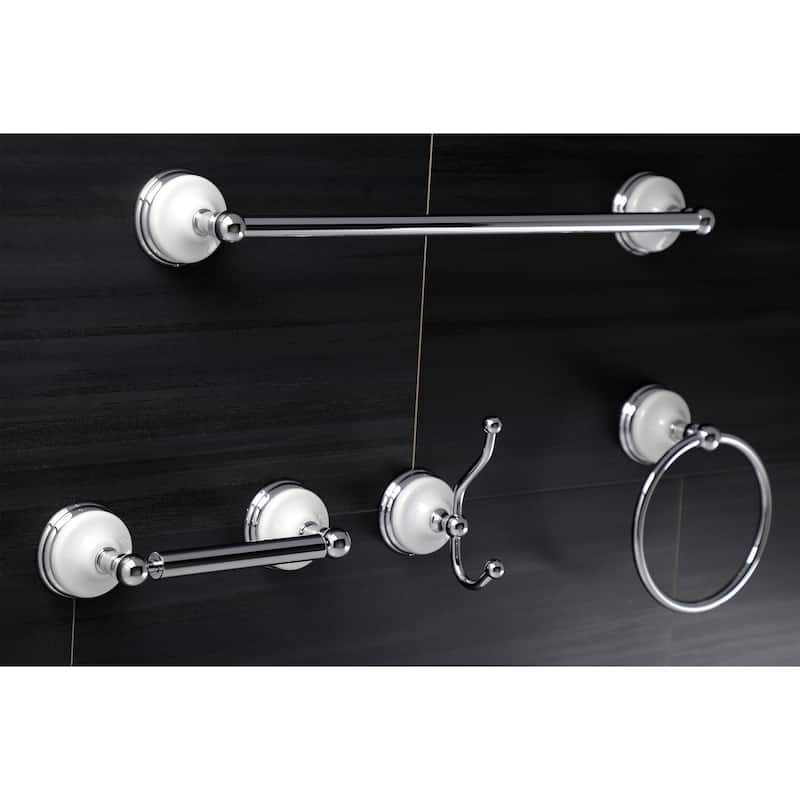 Kingston Brass Victorian 4 Piece Bathroom Package with 18" Towel Bar,