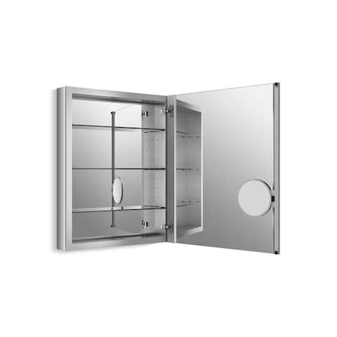 Kohler Verdera 24" W X 30" H Aluminum Medicine Cabinet With Adjustable Magnifying Mirror And Slow-Close Door