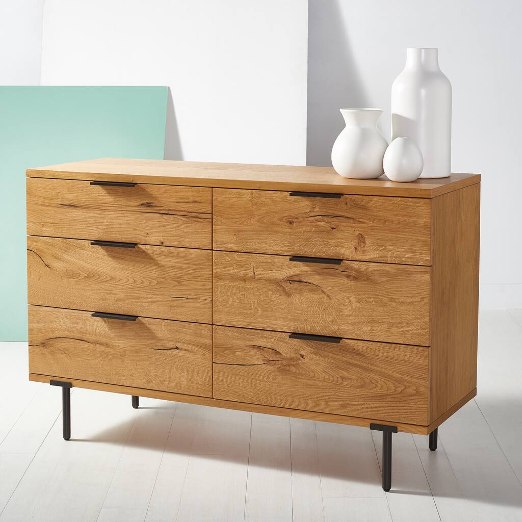 SAFAVIEH Couture Yackova 6 Drawer Wood Dresser.