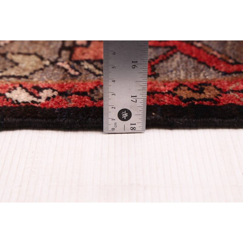 ECARPETGALLERY Hand-knotted Anatolian Vintage Black, Light Red Wool Rug - 3'5 x 10'6