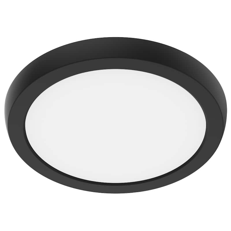Nuvo Lighting 62/1910 7" Wide LED Flush Mount Drum Ceiling Fixture - - Black