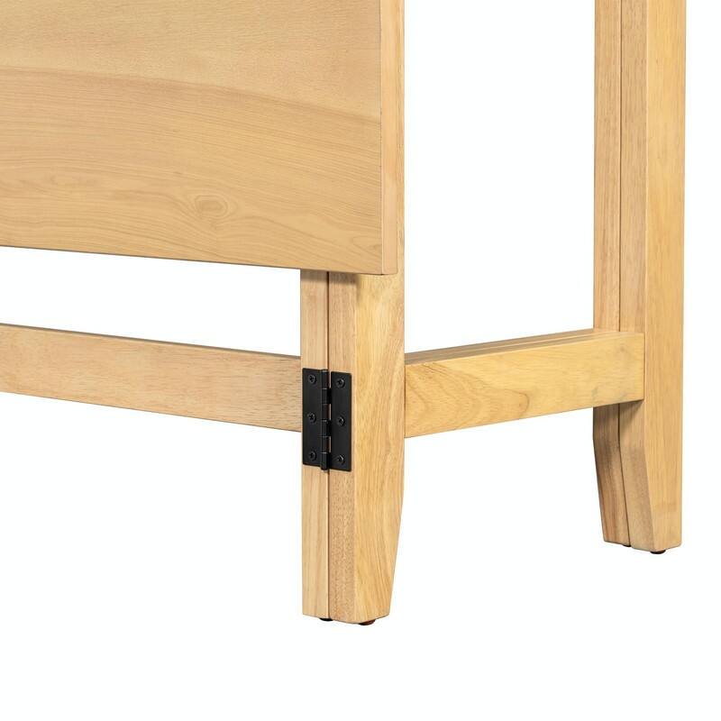 Farmhouse Wood Extendable Dining Table with Drop Leaf - Space-Saving Table for Small Places